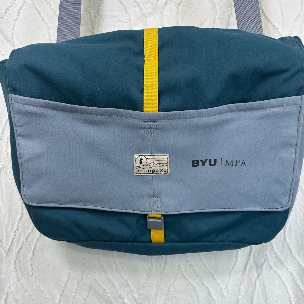 Cotopaxi Messenger Bag BYU MPA Brigham Young University Laptop Shoulder Teal